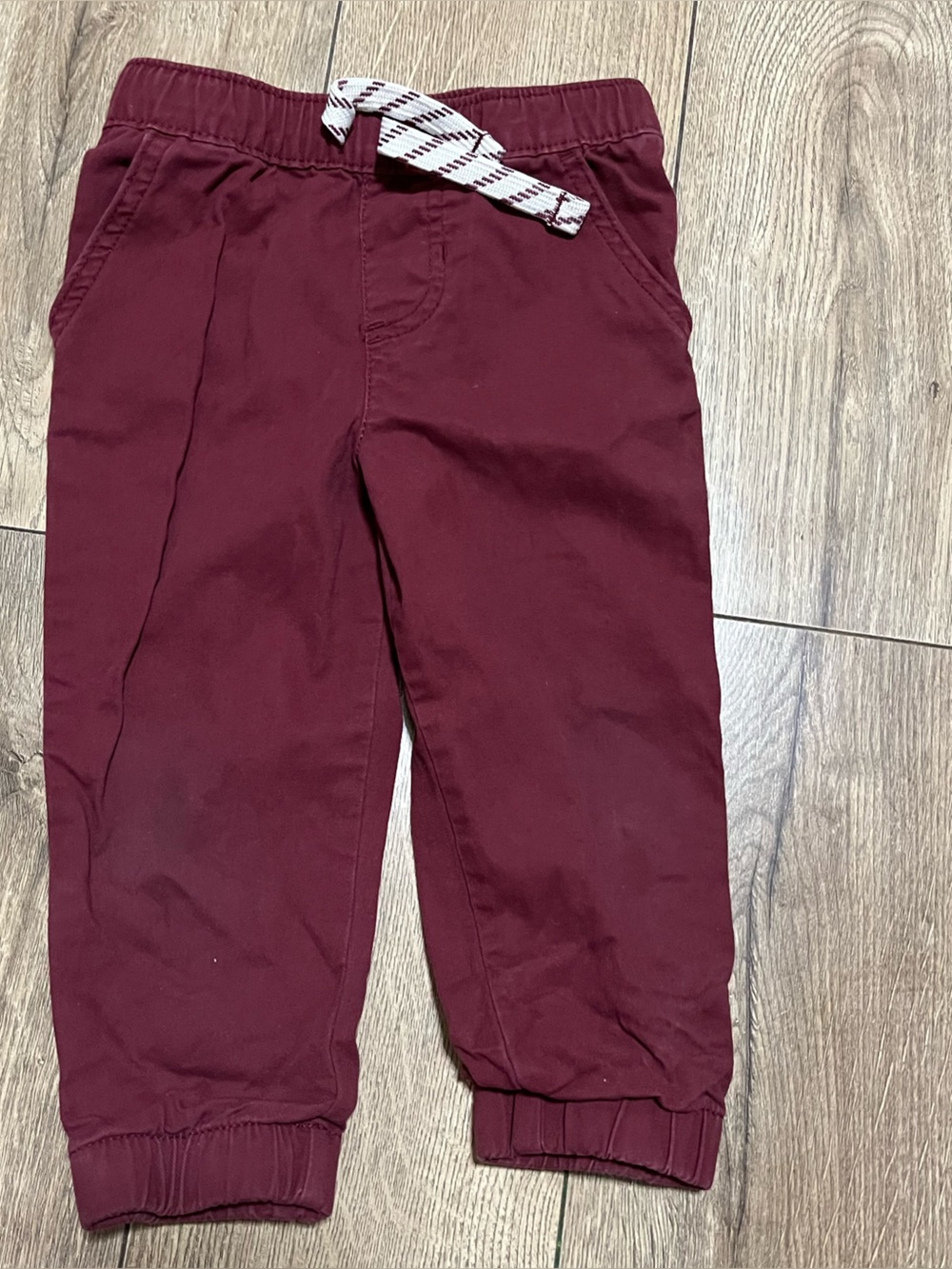 Garanimals Maroon Jogger Chinos with Drawstring